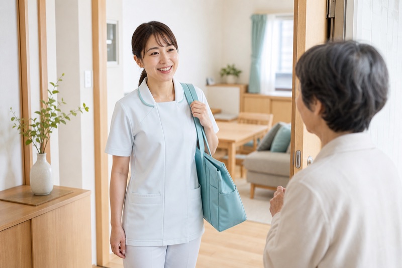 看護師の訪問シーン